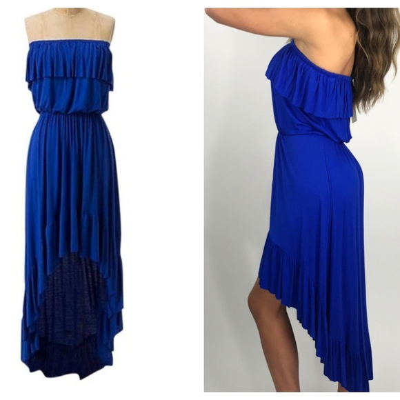 Anthropologie Royal Blue Damia Strapless Maxi XS - Picture 2 of 7